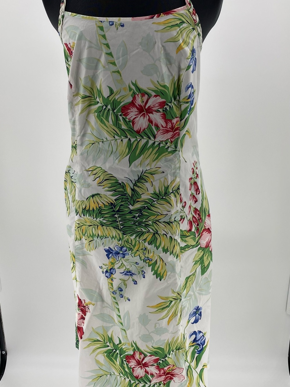 Tommy Hilfiger White Tropical Floral Strapless Dress